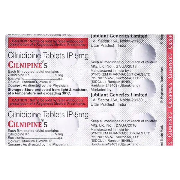 Cilnipine 5 Tablet